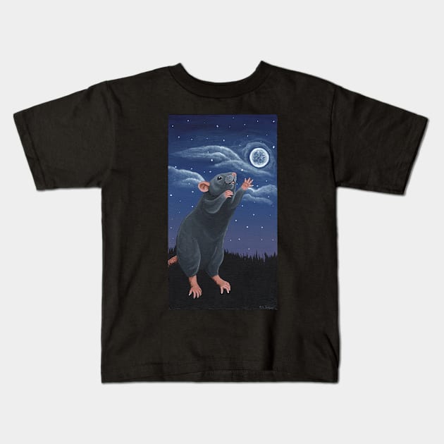 Reach for the Moon Kids T-Shirt by WolfySilver